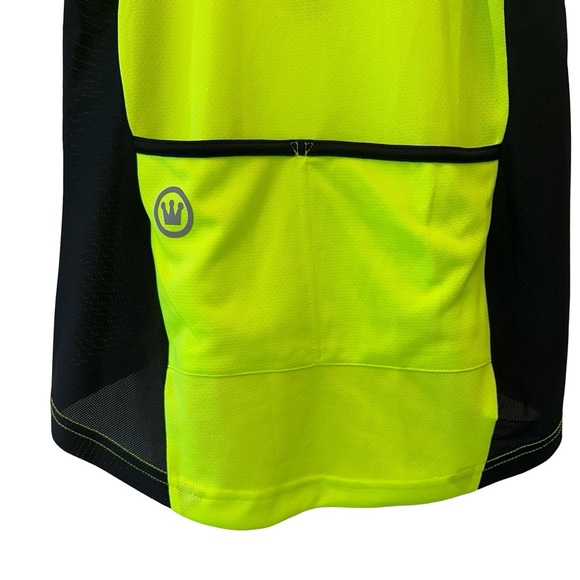 Canari NEW Dolce Cycling Jersey Zip Up Tank Top in Neon Yellow Women’s Size L - Picture 7 of 10